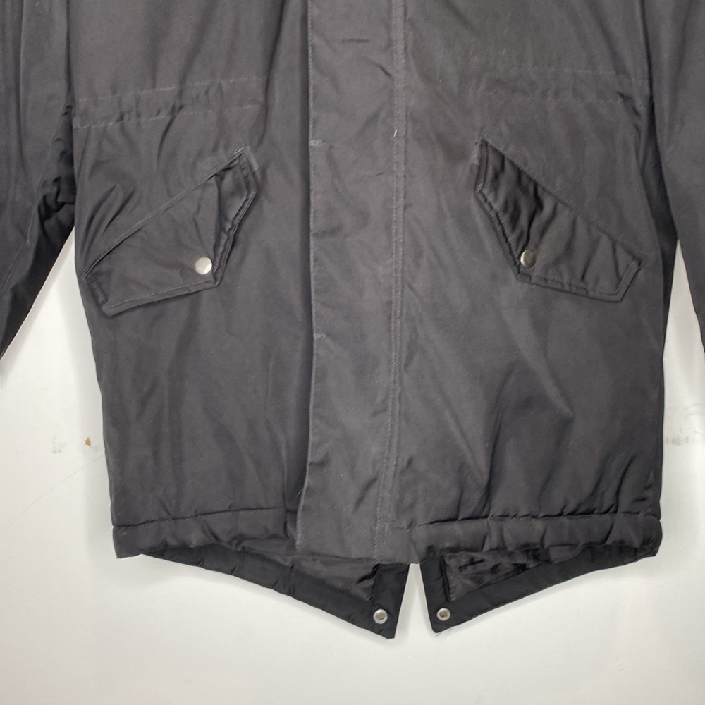 Old Navy Black Faux Fur Parka: Size Medium - Picture 3 of 13